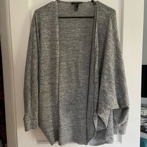 Grey slouchy batwing cardigan